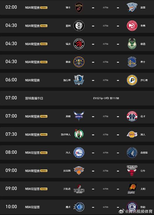 nba近期比赛时间，nba近期球赛